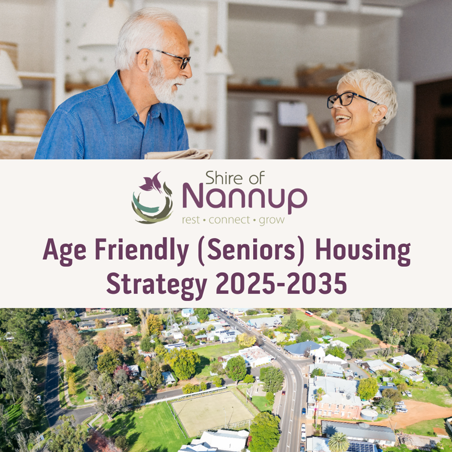 Photo: Shire of Nannup's 'Age Friendly (Seniors) Housing Strategy 2025-2035' - Draft is open for comment until 22 October