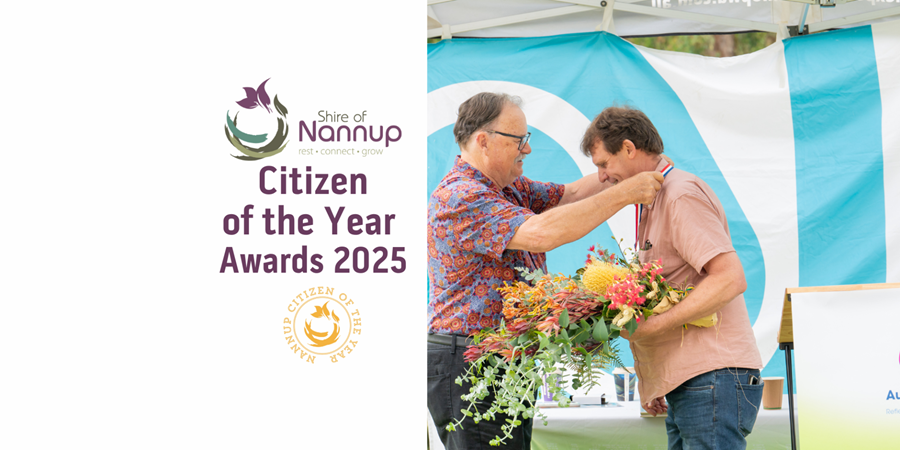 Photo: Nannup 2026 Citizen of the Year Award - Nominations Now Open until 30 November