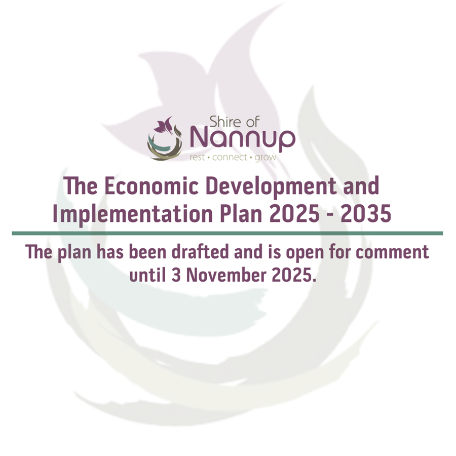 Photo: Shire of Nannup’s ‘Economic Development and Implementation Plan 2025-2035’ – Draft open for public comment until 3 November 2025
