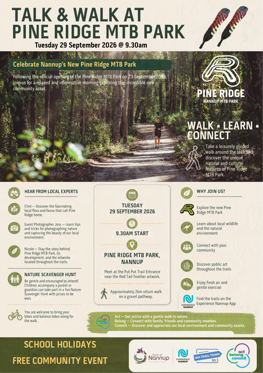 Talk and Walk at Pine Ridge MTB Park