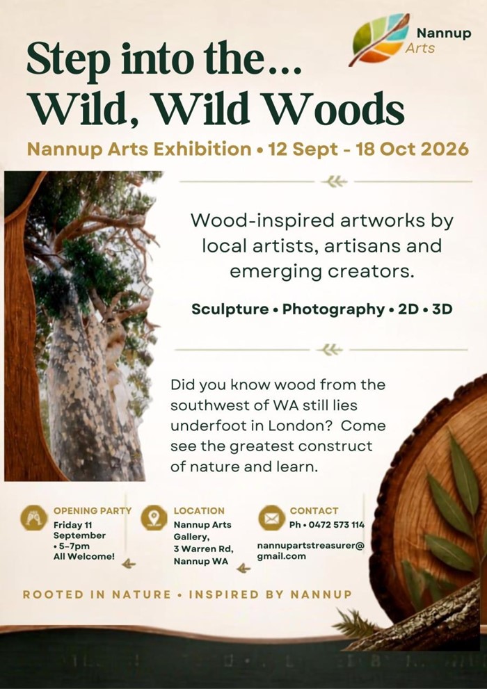 Image: Wild, Wild Woods, the 2026 Nannup Arts Exhibition