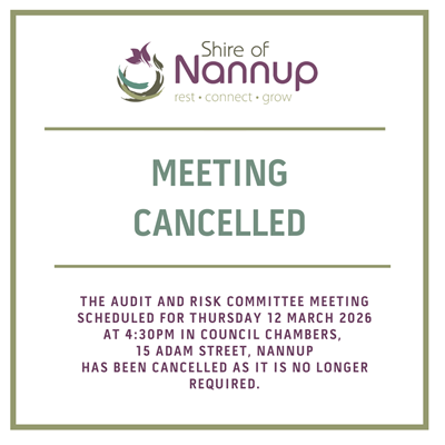 Image: Public Notice: Meeting Cancelled