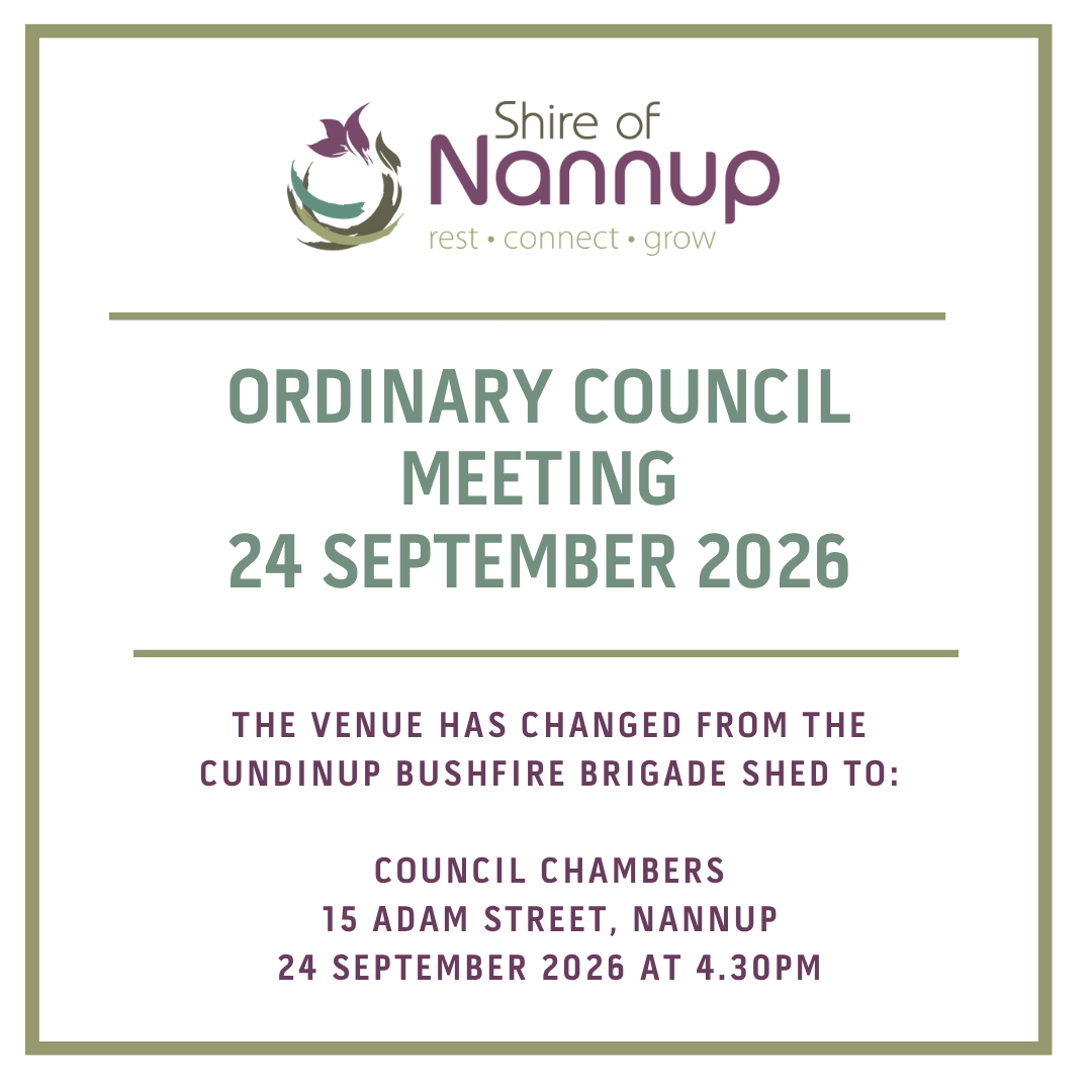 📢 NOTICE: VENUE CHANGE FOR ORDINARY COUNCIL MEETING