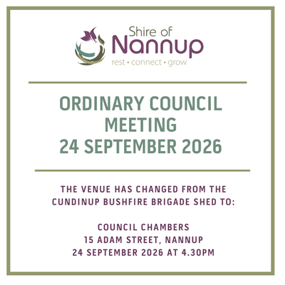 Image: 📢 NOTICE: VENUE CHANGE FOR ORDINARY COUNCIL MEETING