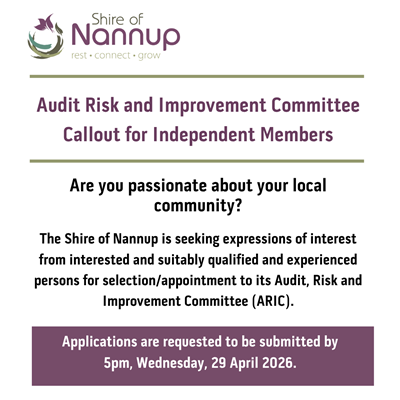 Image: Audit Risk and Improvement Committee - Callout for Independent Members