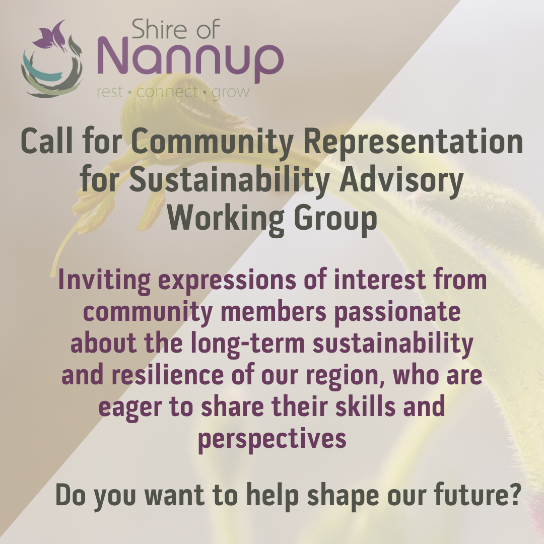 The Shire of Nannup is extending expressions of interest for community