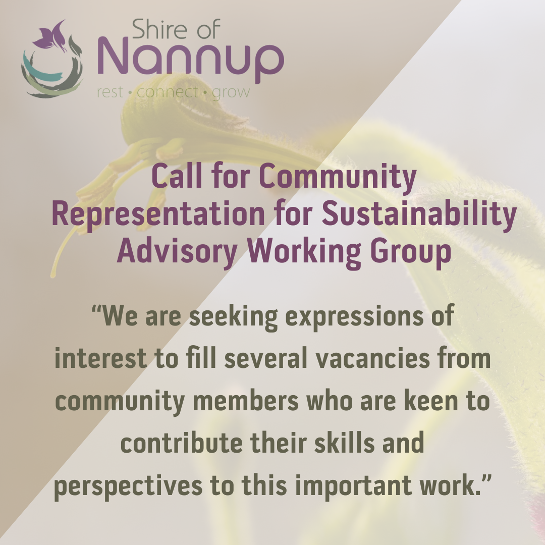 🌿 Would you like to participate in Nannup’s Sustainability Advisory