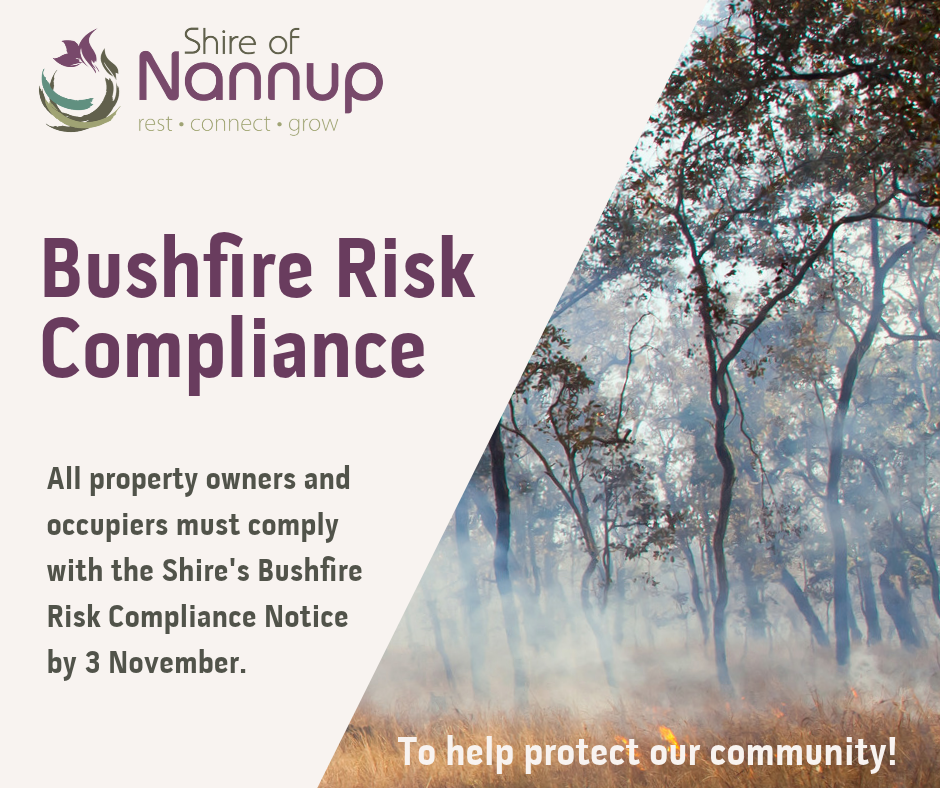 Firebreak Inspections and Restricted Burning Period Commences 3 November