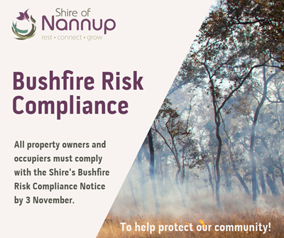 Image: Firebreak Inspections and Restricted Burning Period Commences 3 November 2026