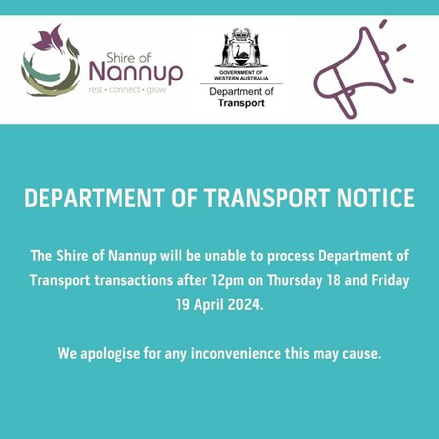 Photo: Department of Transport Notice